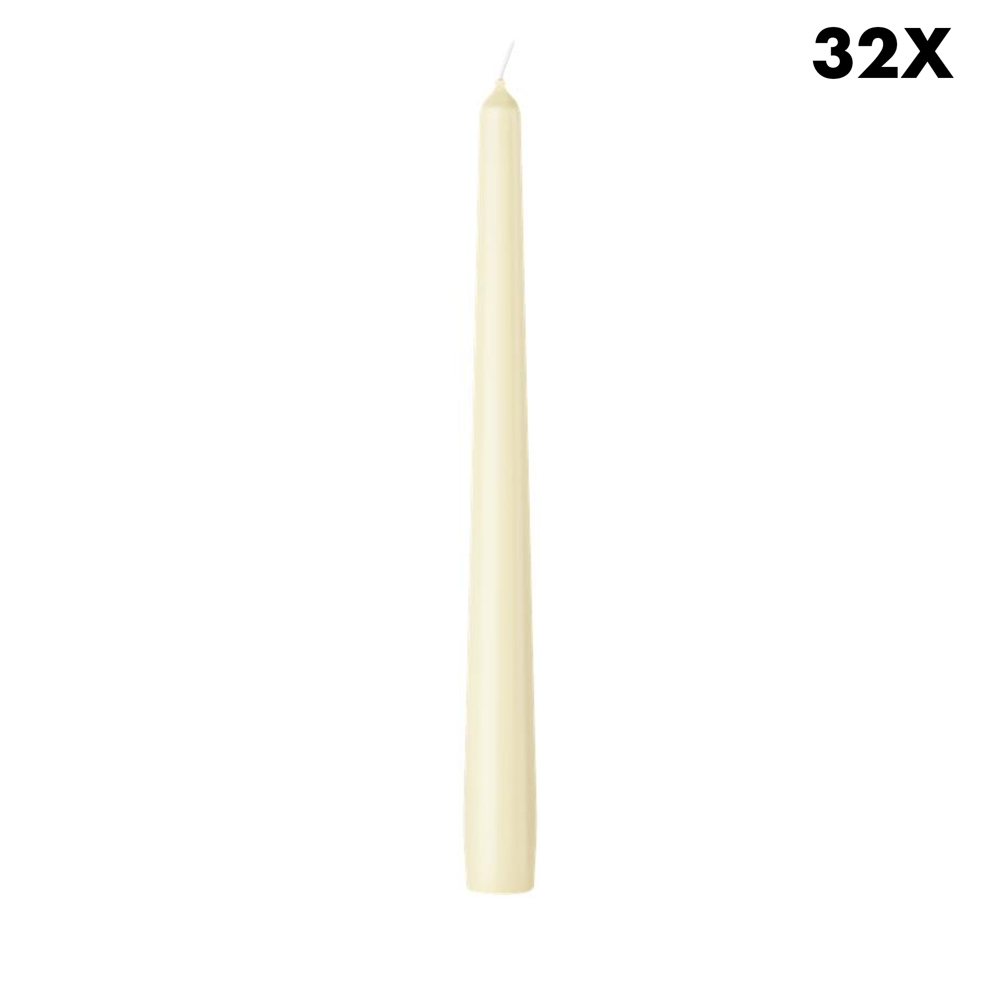 Bolsius gladde dinerkaarsen - ivoor - 24,5 cm