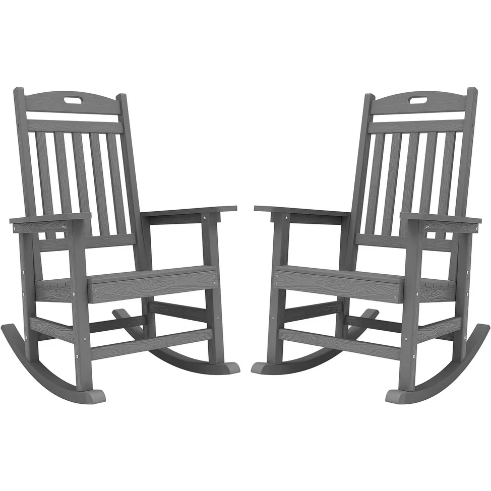 WINSOON All Weather Outdoor Rocking Chair, Set of 2