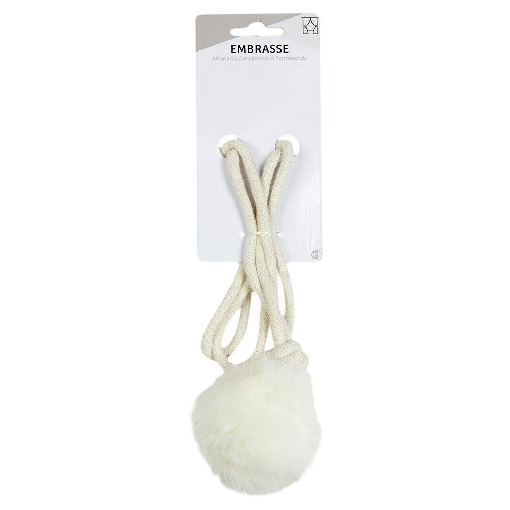 Embrasse corde et pompon effet fourrure