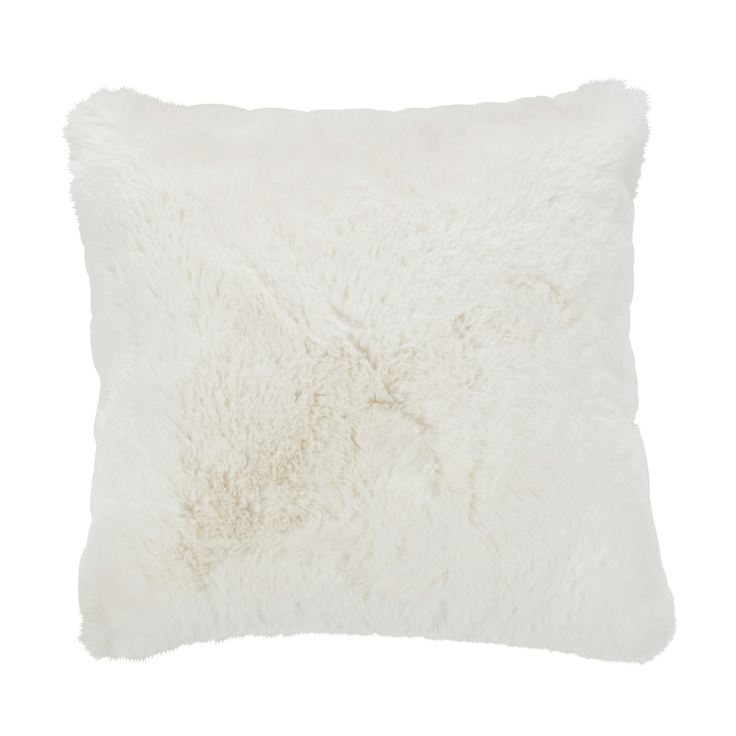 JOYA - Coussin imitation fourrure écrue 50x50