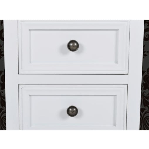 NNEVL Nightstands 4 pcs with 2 Drawers MDF White