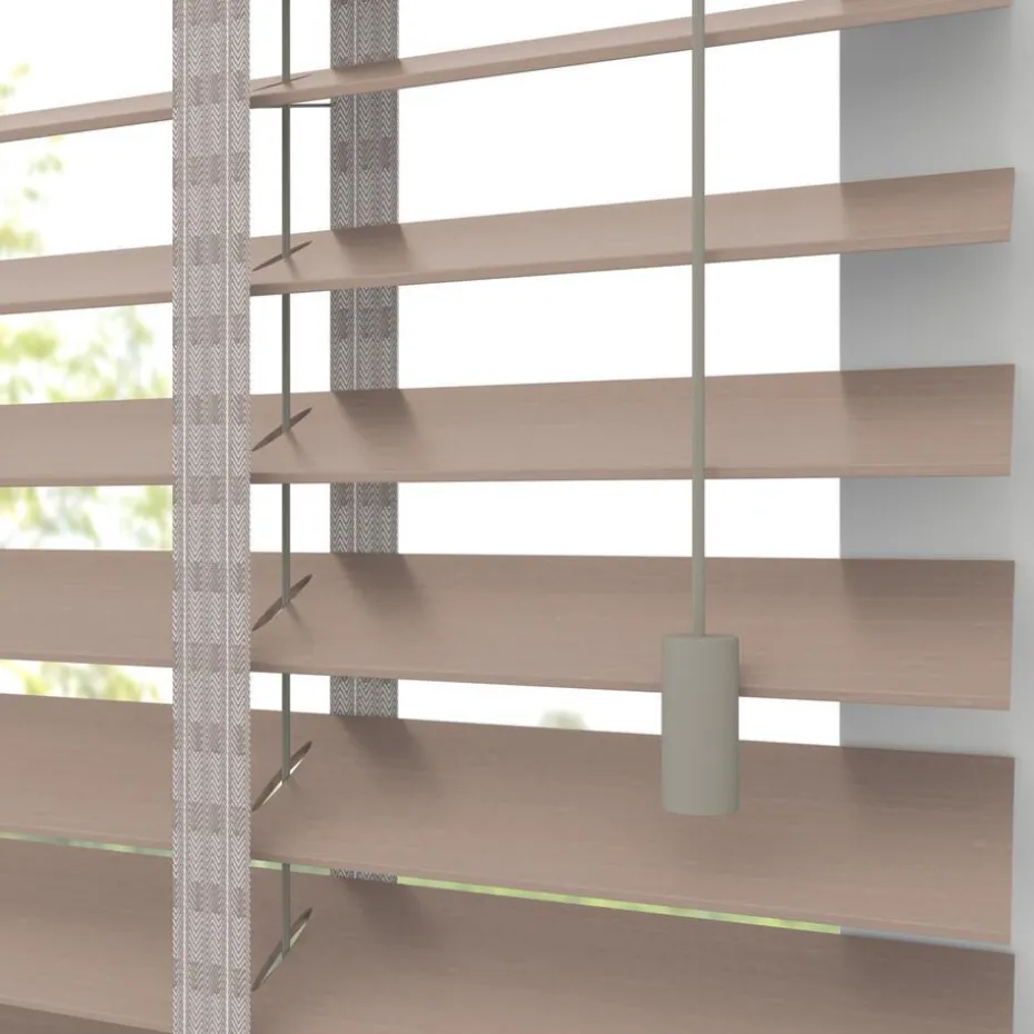 Kwantum Aluminium Jaloezieën | Houten Jaloezieën | Fenstr Houten Jaloezie Jens  50mm Naturel