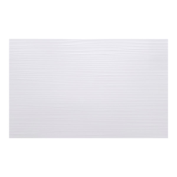 Faïence murale décor relief linéaire blanc L.40 x l.25 cm x ép.8,3 mm, Alexandrina