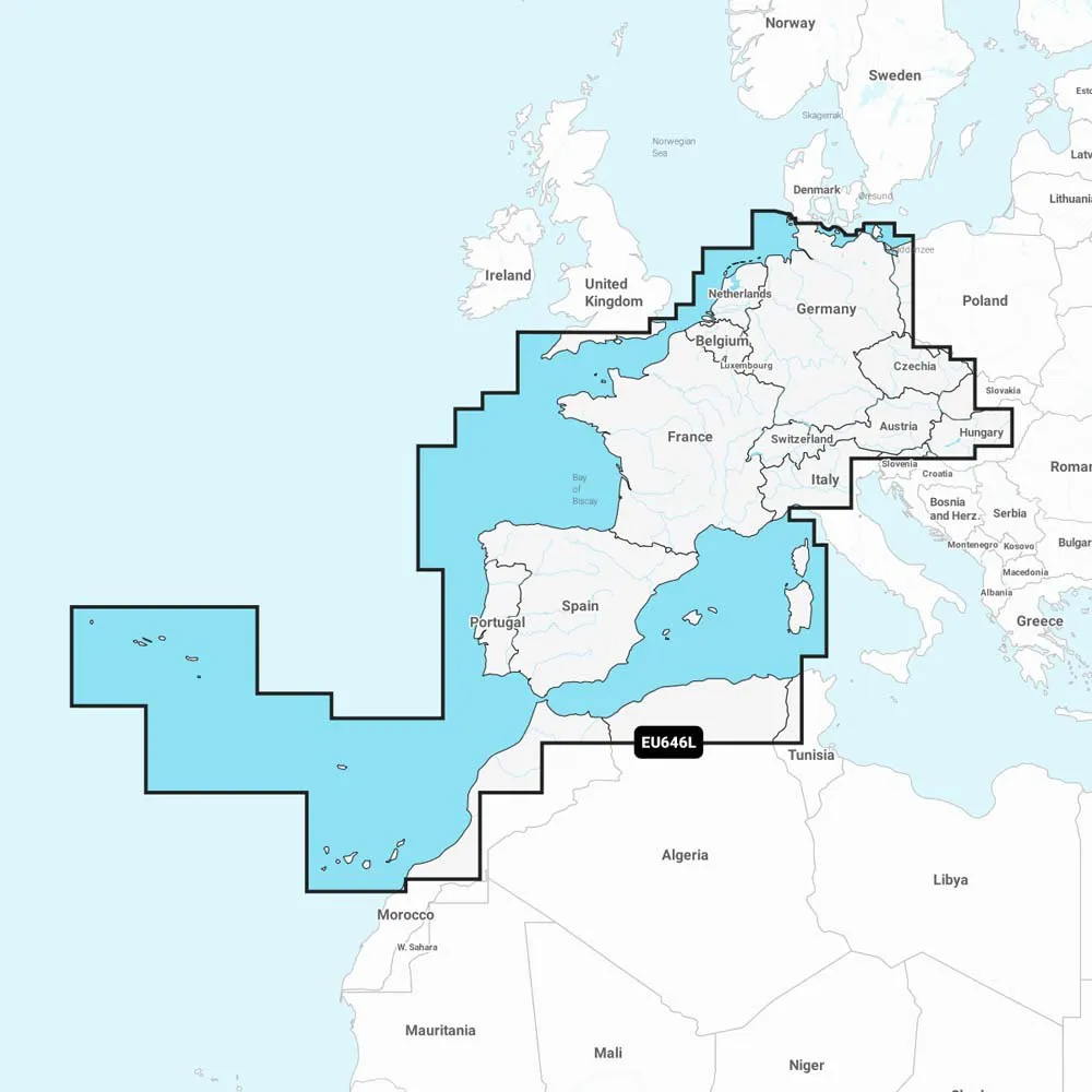Garmin Central&West Europe Navionics Vision ™ Marine Charts