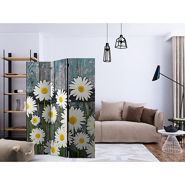 Paravent Décoratif Retour vers l'Innocence, Motif Floral 135 x 172 cm Multicolore