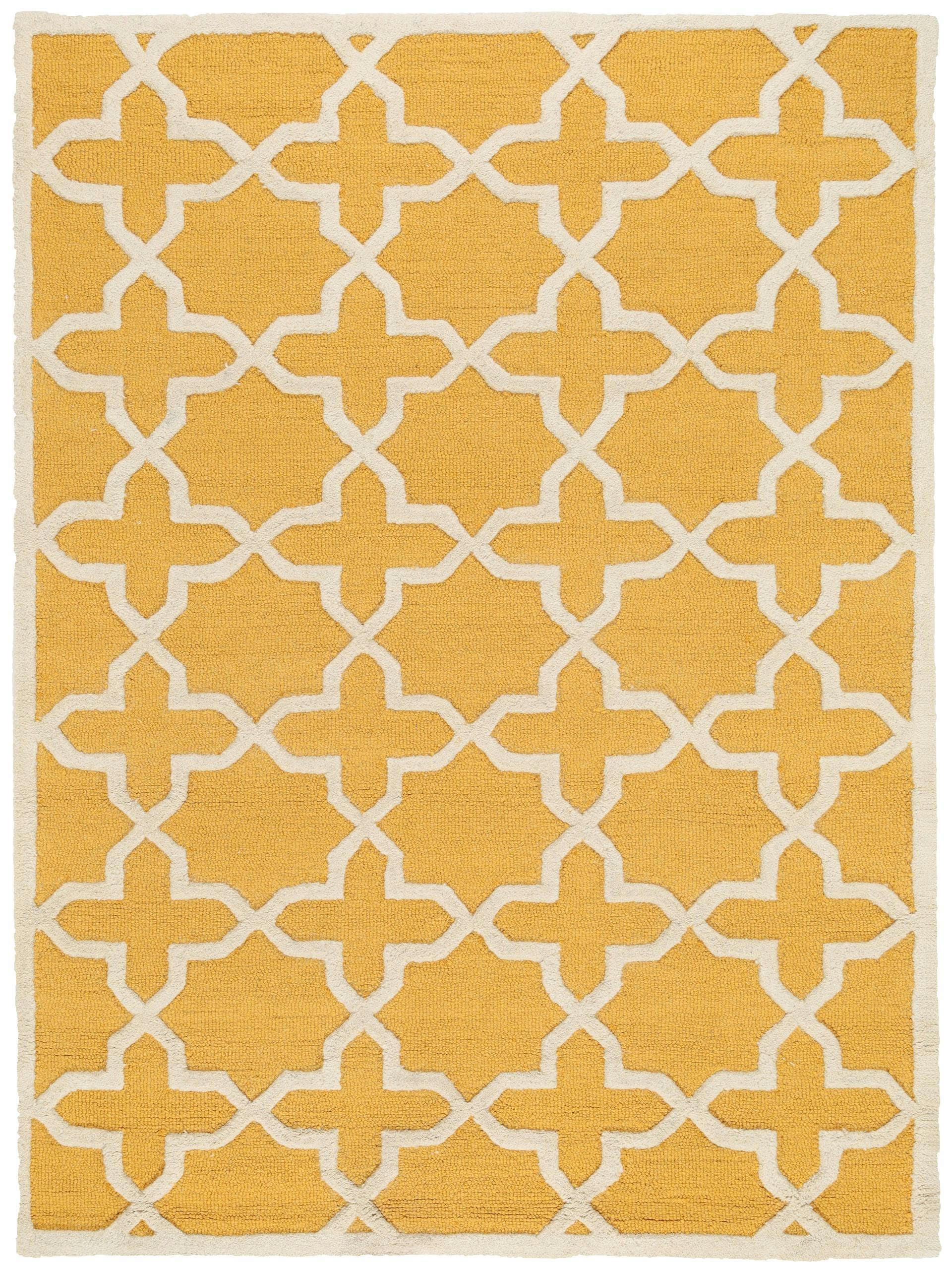 WINDSOR - Tapis de laine jaune 80x150