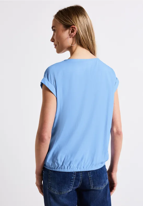 Bluse in Unifarbe