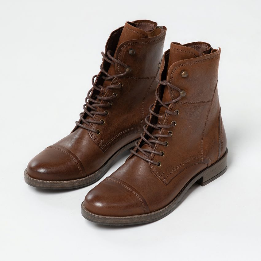 Manfield Cognac veterlaarsjes