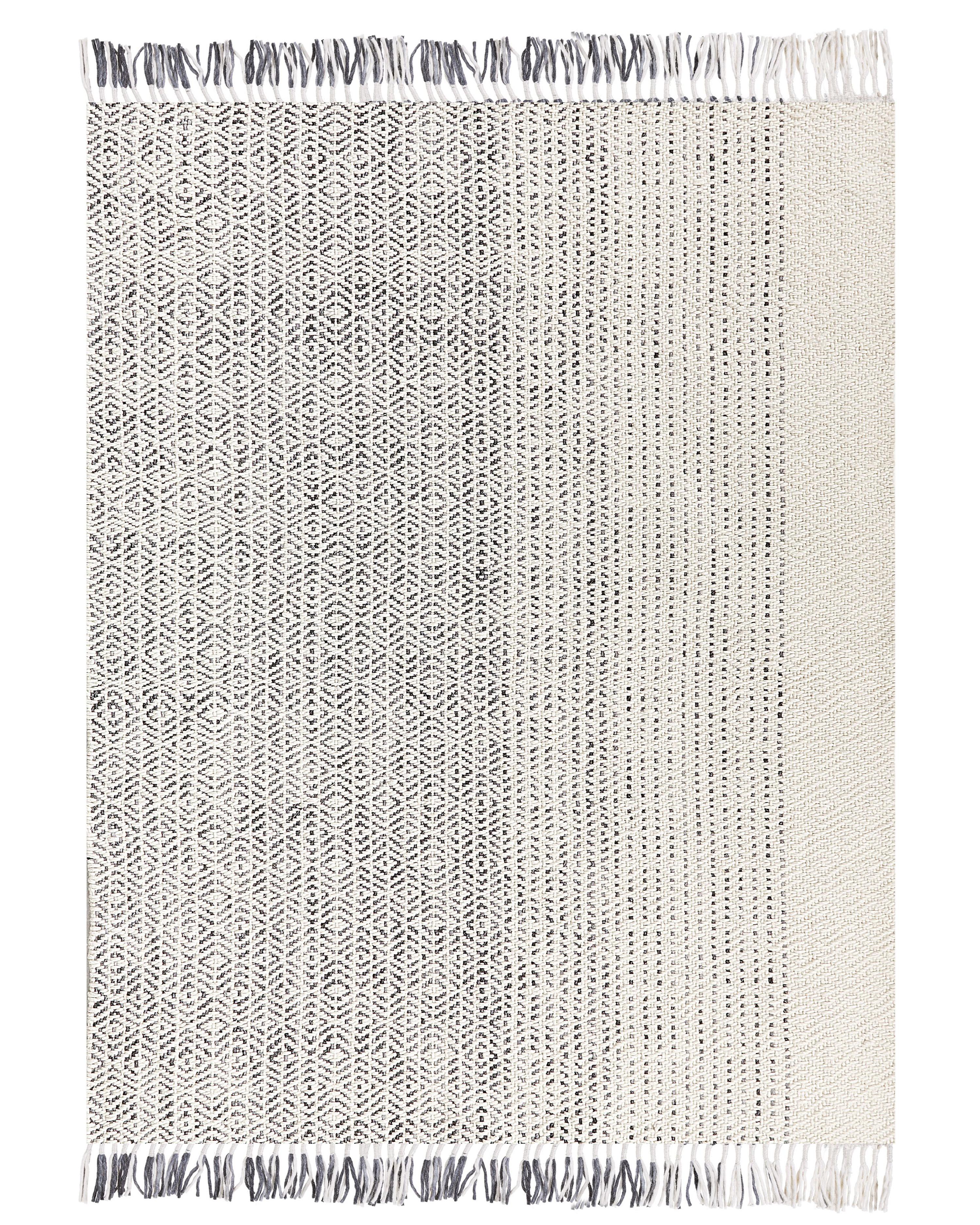 Rug OMERLI White 140 x 200 cm Wool
