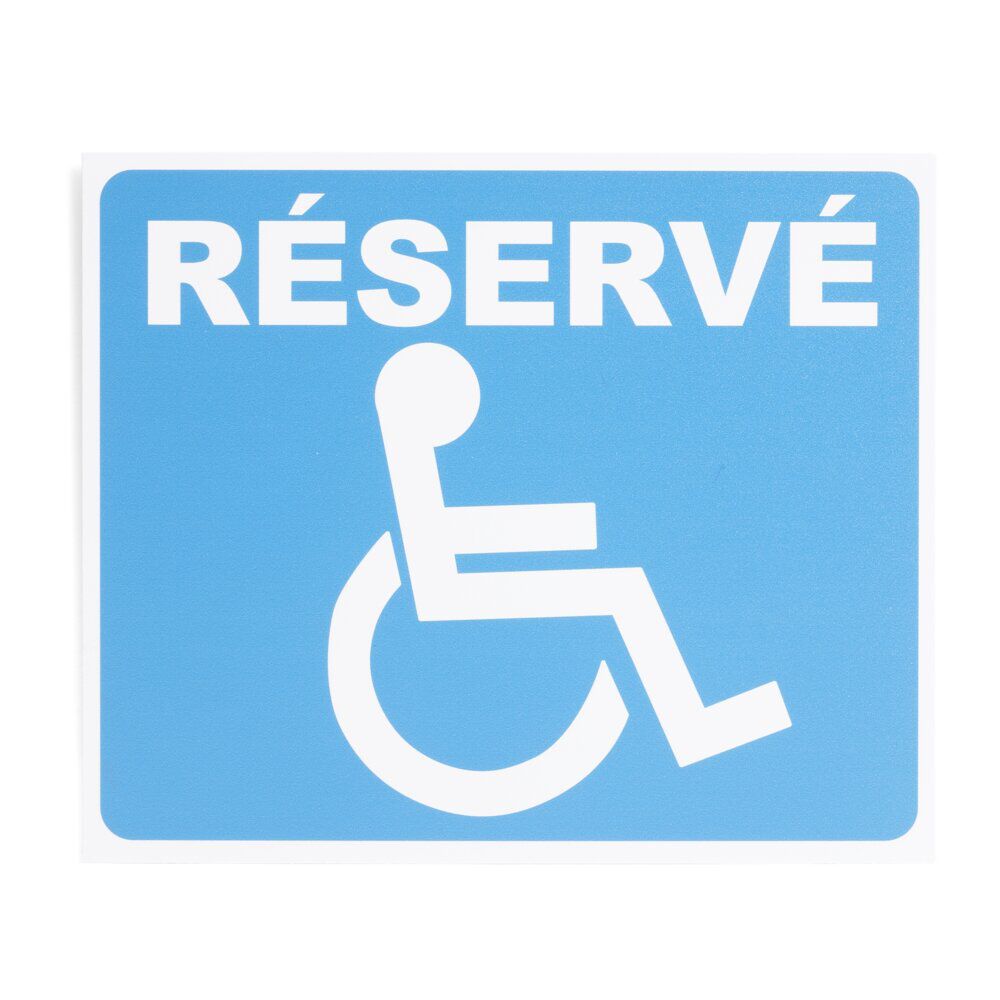 Plaque signalétique "Réservé, mobilité réduite" - 24x20 cm