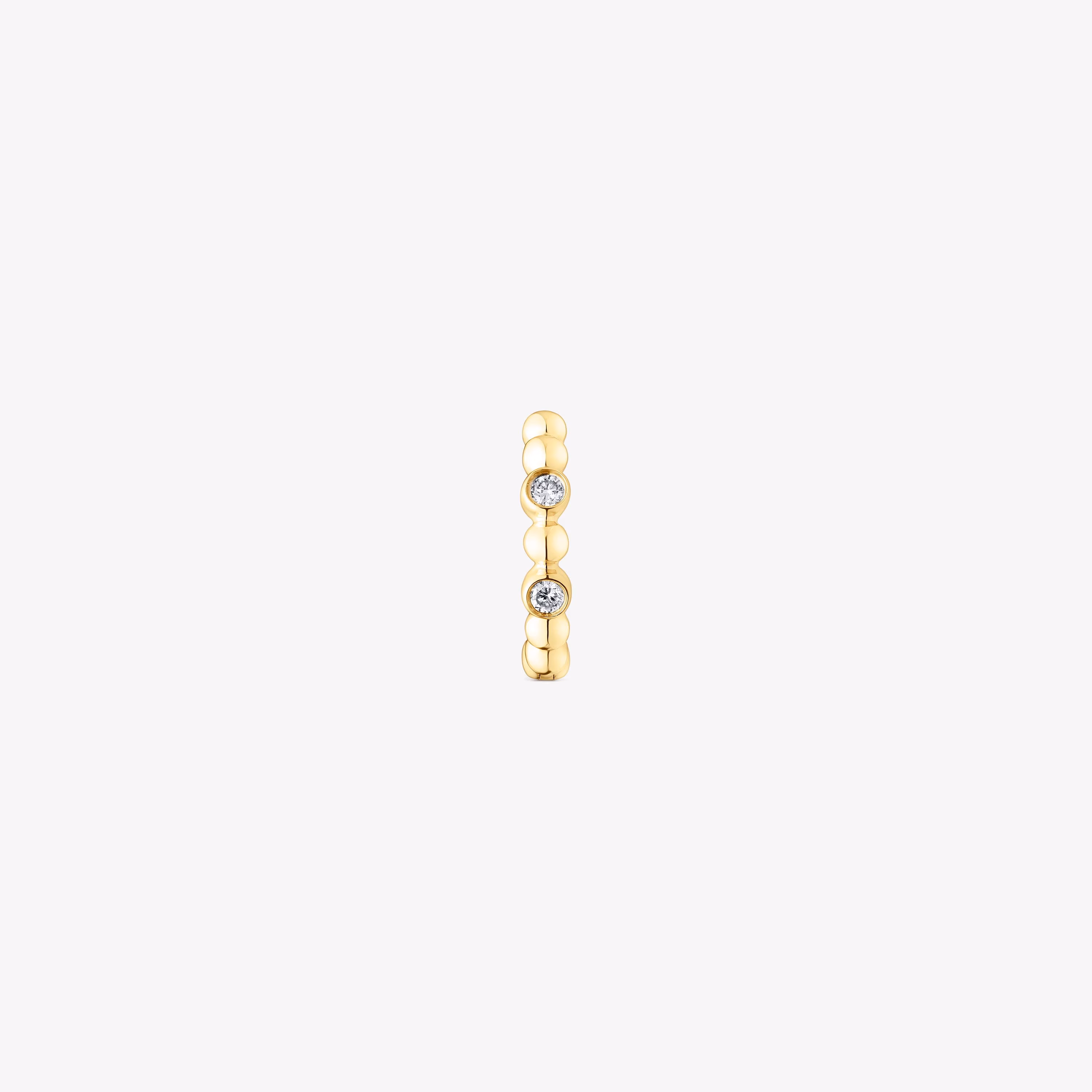 Pendiente aro con bolas de oro y diamantes Les Classiques