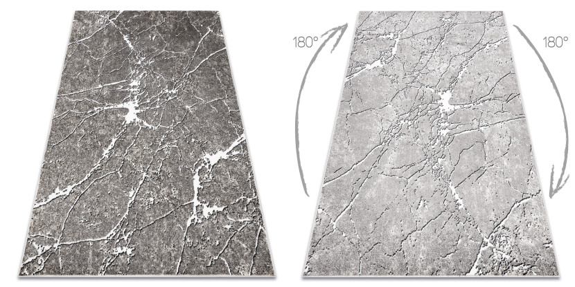 Dywan MATEO 8036/944 Nowoczesny marmur - strukturalny szary / 80x150 cm