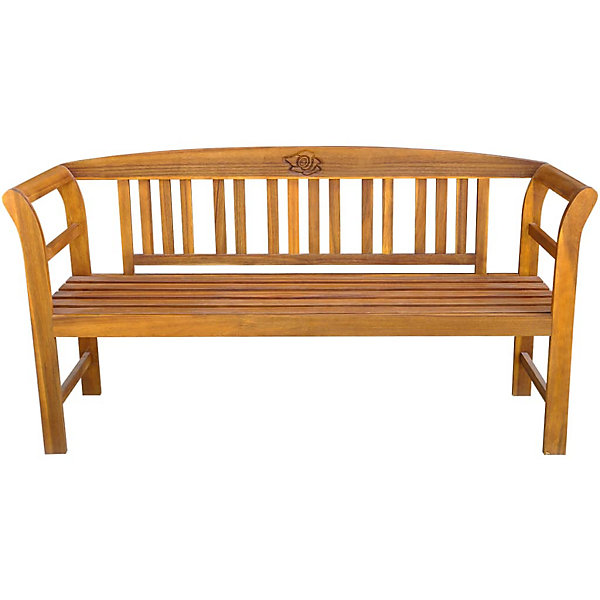 Banc de jardin meuble de patio bois Helloshop26