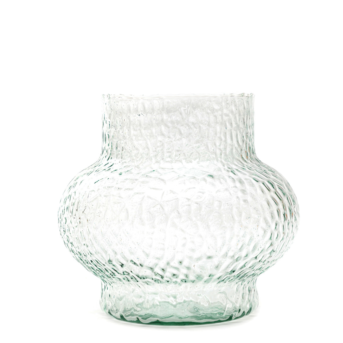 Wazon GALTO młotkowany ze szkła z recyklingu 19,5x22 cm HOMLA
