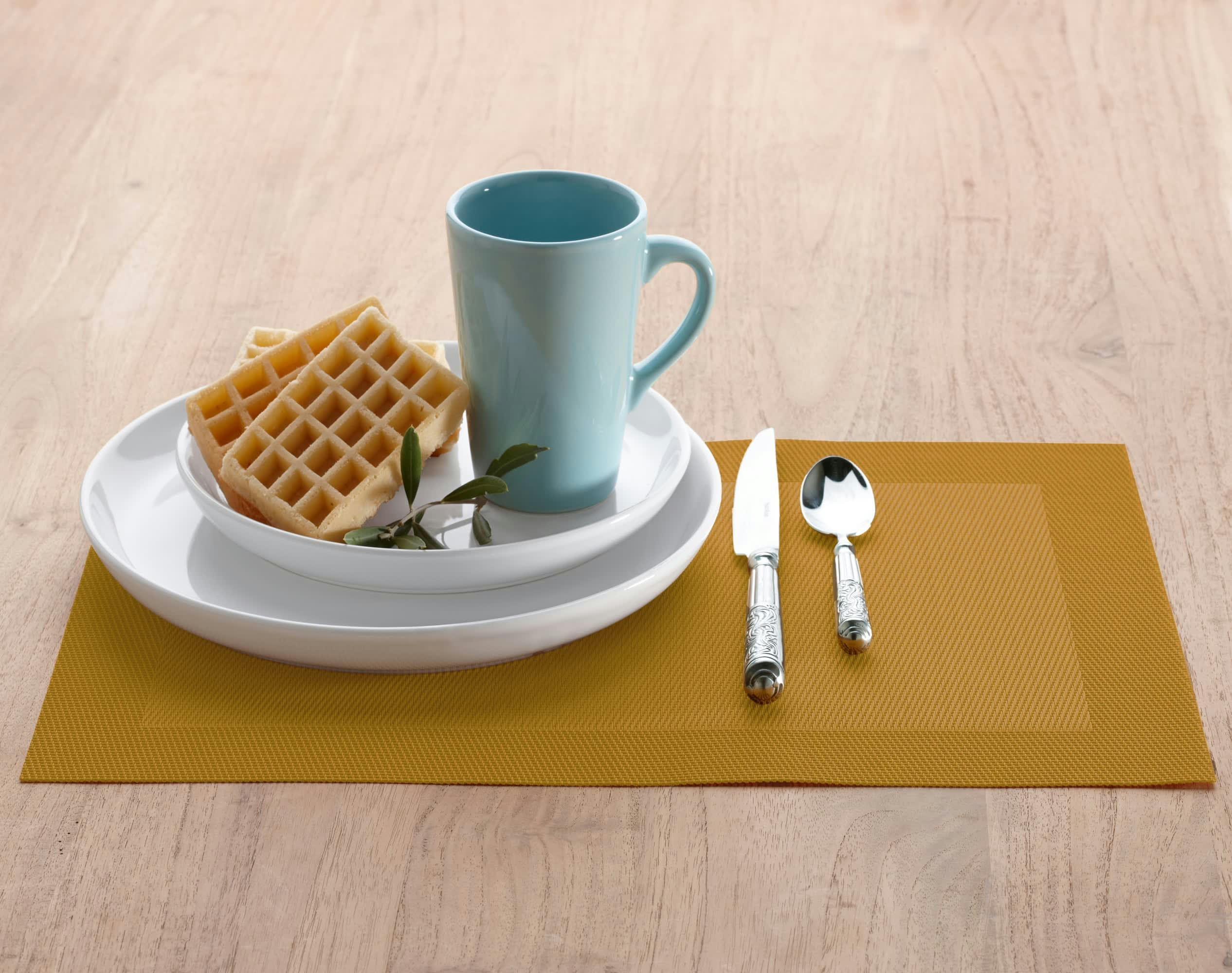 FRAME - Lot de 2 sets 30x45 jaune curry en pvc