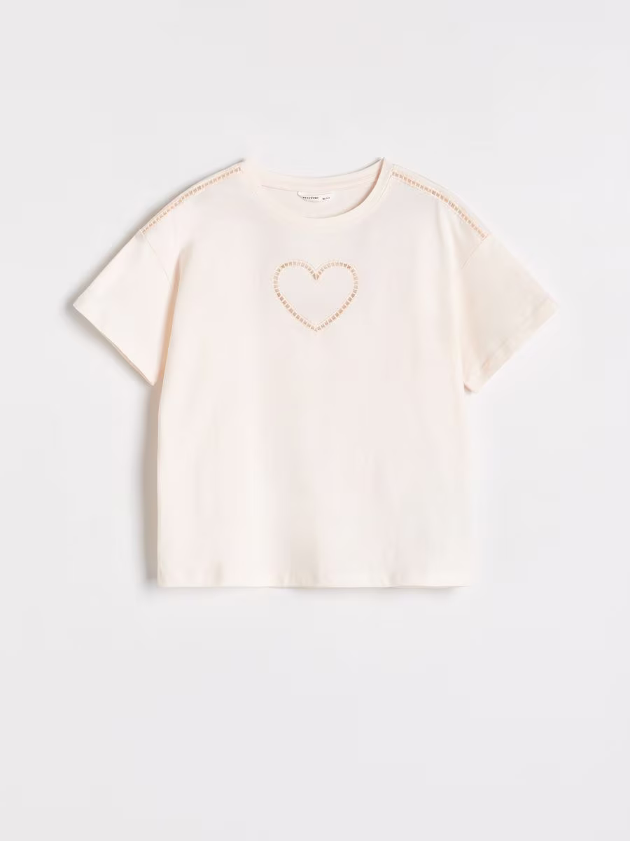 Cotton T-Shirt With Embroidery Details