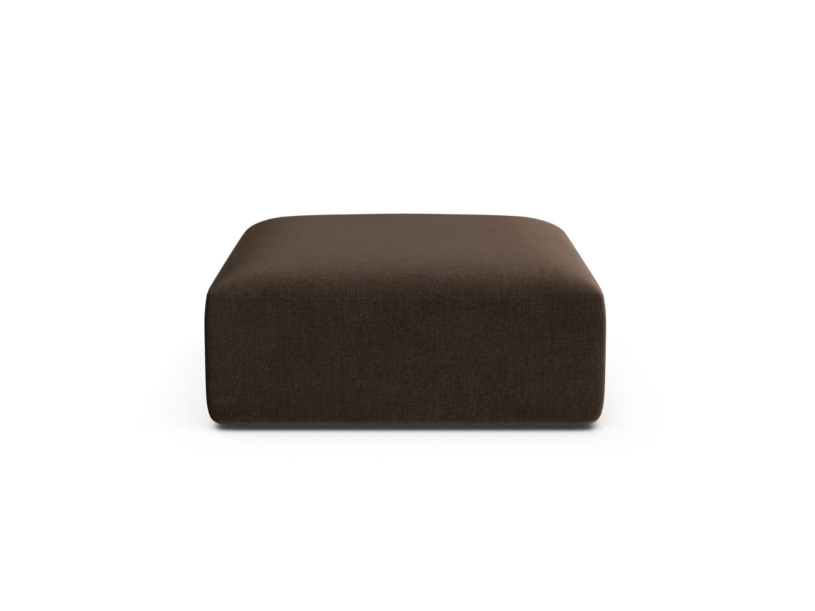 Cosmopolitan Design Poef Campi flueel chocolade - 90x90x40cm