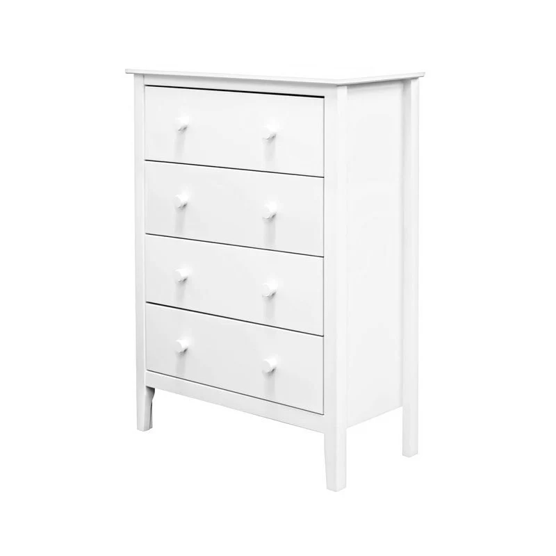 Adeptus Solid Wood Easy Pieces 4 Drawer Chest of Drawers - White