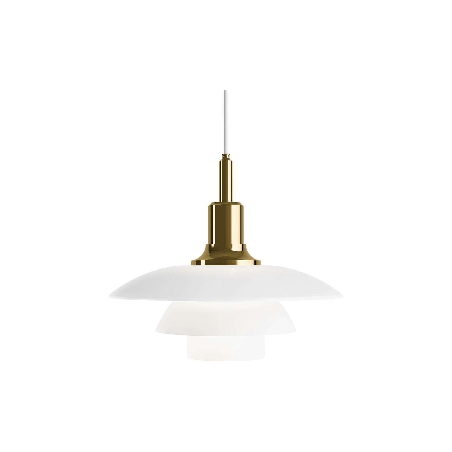 PH 3&frac12;-3 glas pendel, messing