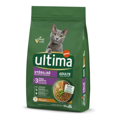 10kg/7.5kg Ultima Dry Cat Food - 2kg/1.5kg Free! *