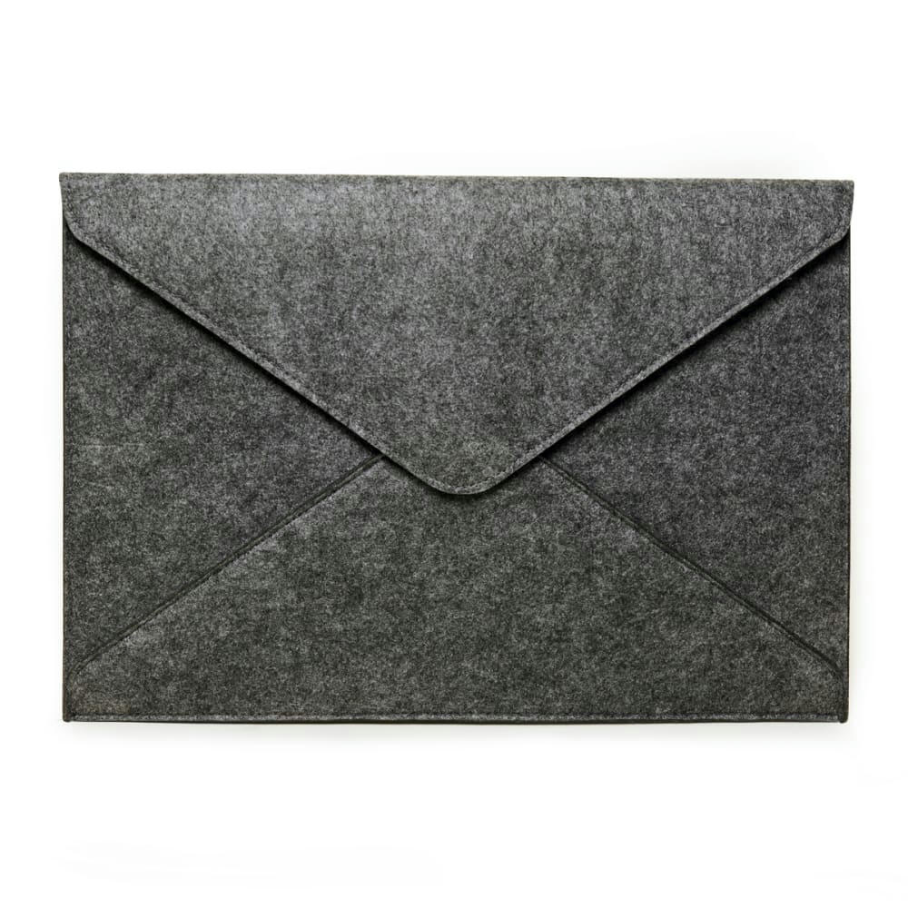 - Pochette de rangement en feutre taille l polyester gris foncé