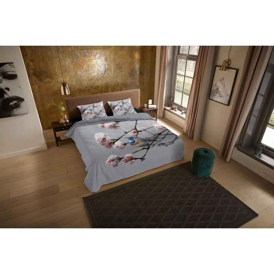 Pure Dekbedovertrek Vogel Blauwborst-Lits-jumeaux (240 x 200/220 cm)