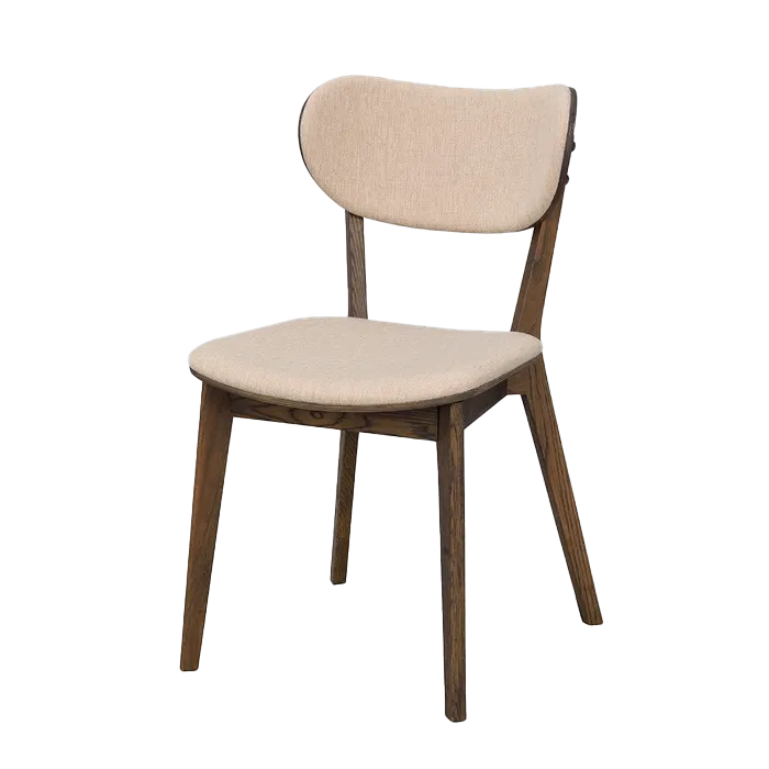 Rowico Home Kato Houten Eetkamerstoel Donker Eiken - Beige Zitting