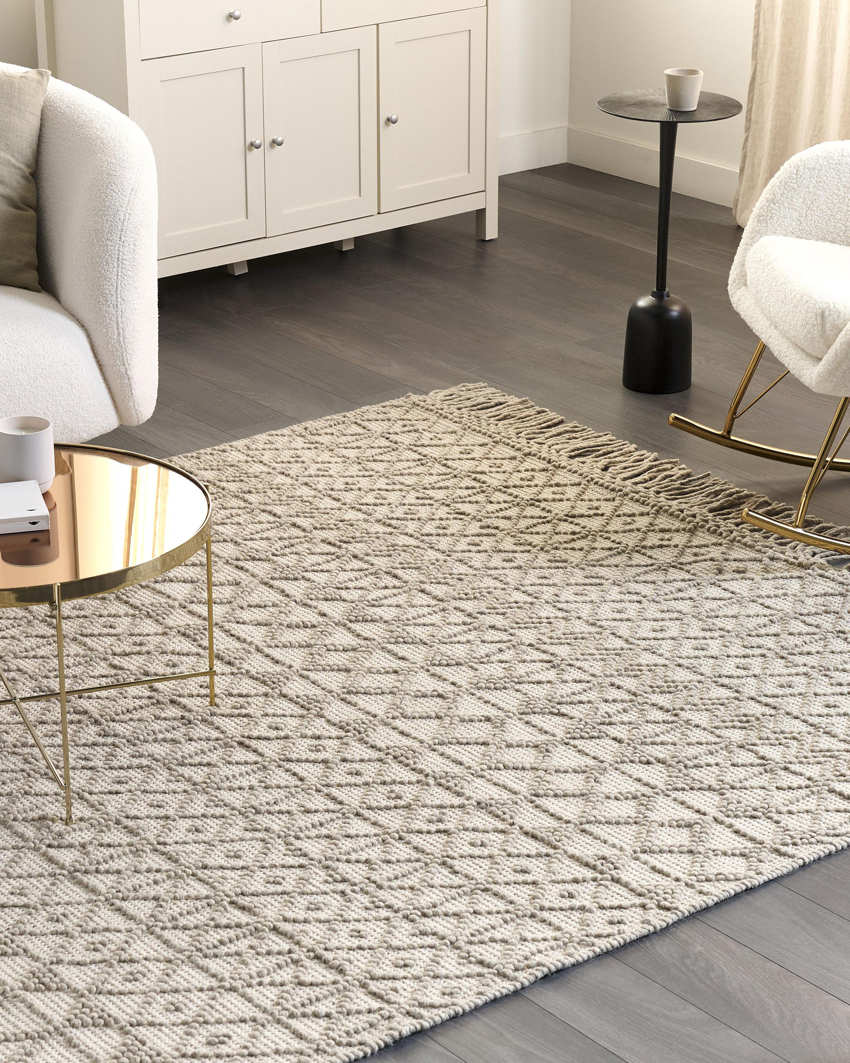 Rug ALUCRA Sand Beige 160 x 230 cm Wool