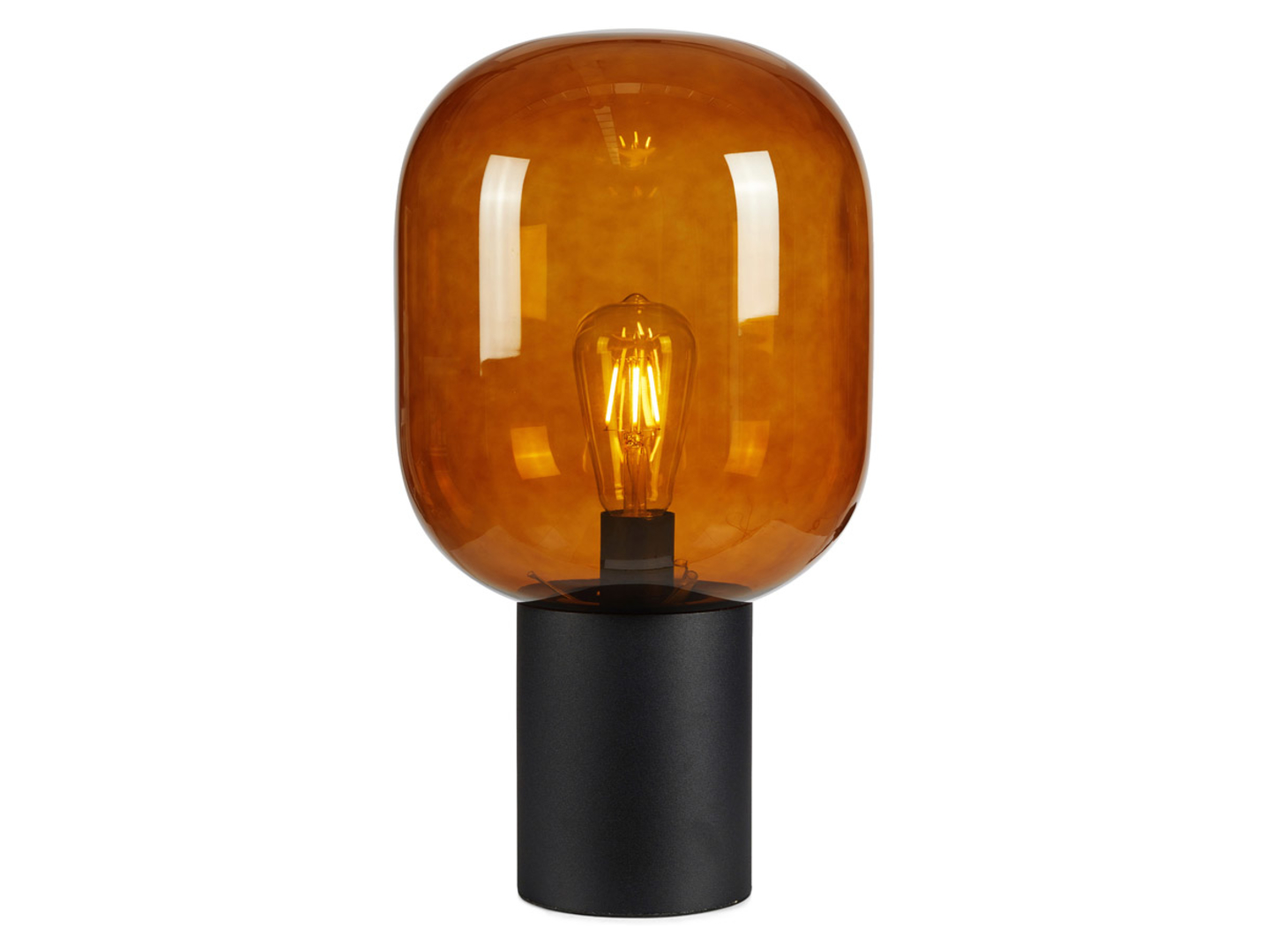 Lampa stołowa Brooklyn szklana brązowa