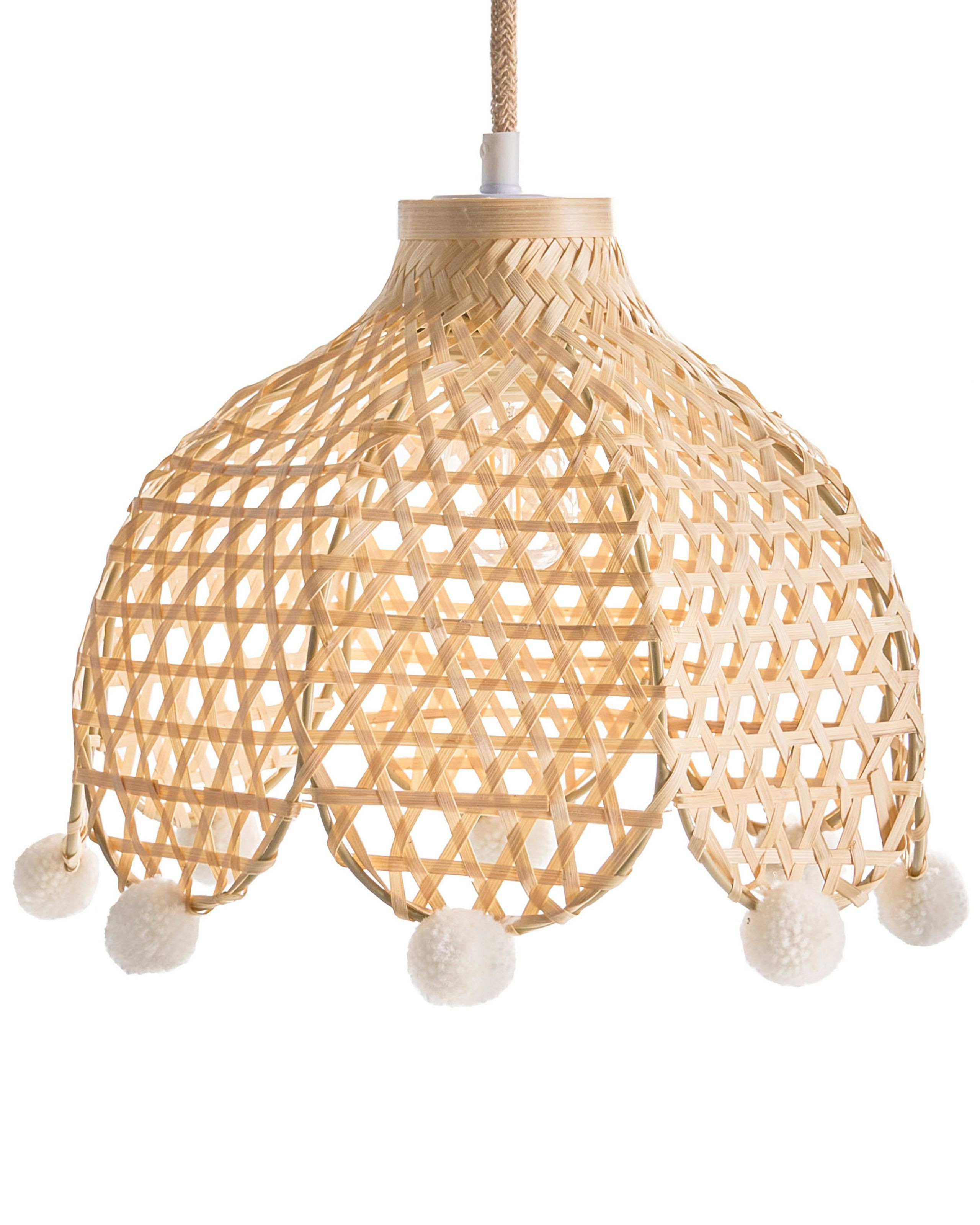 Rattanowa lampa wisząca naturalna