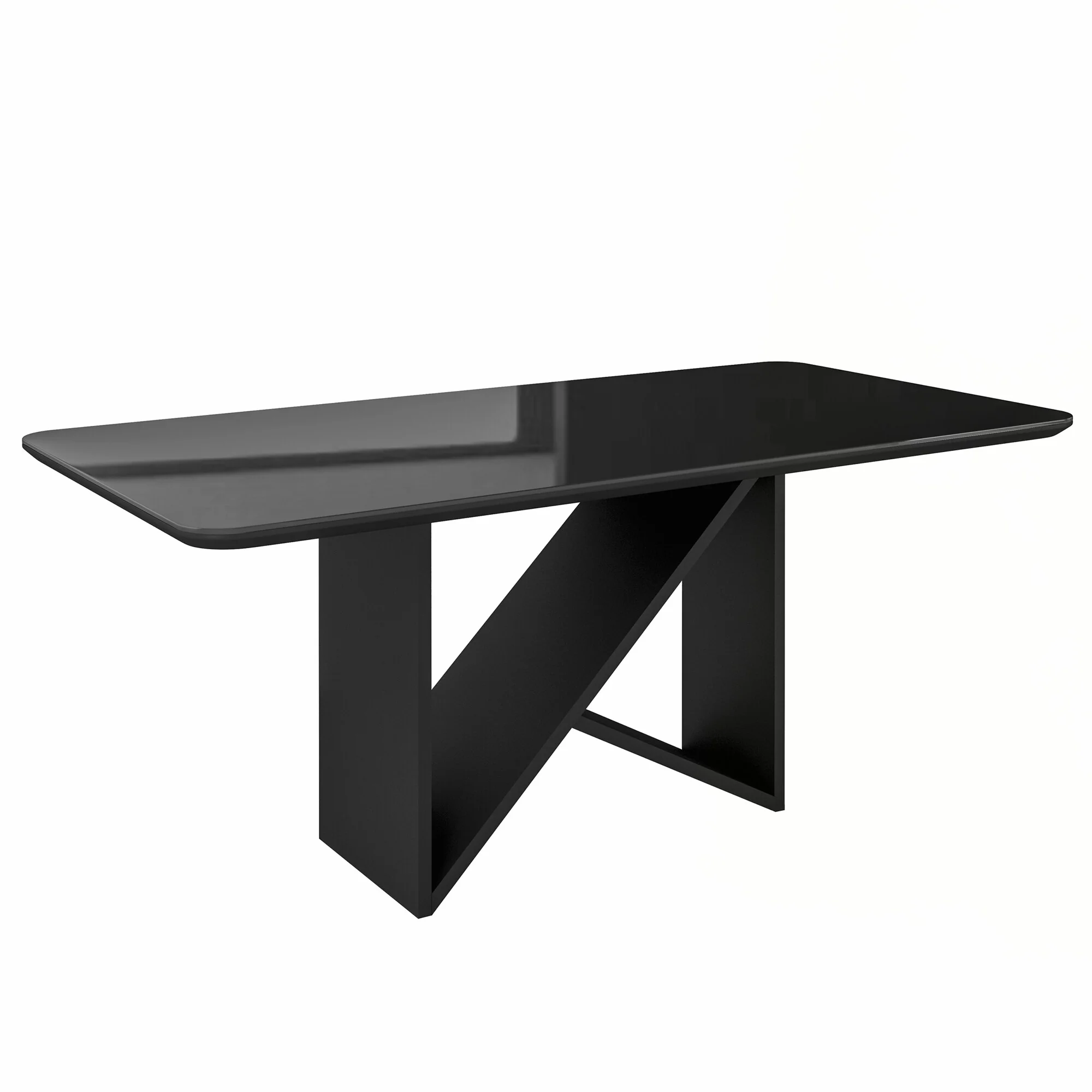 6 Seater Italian-Style Dining Table, Black