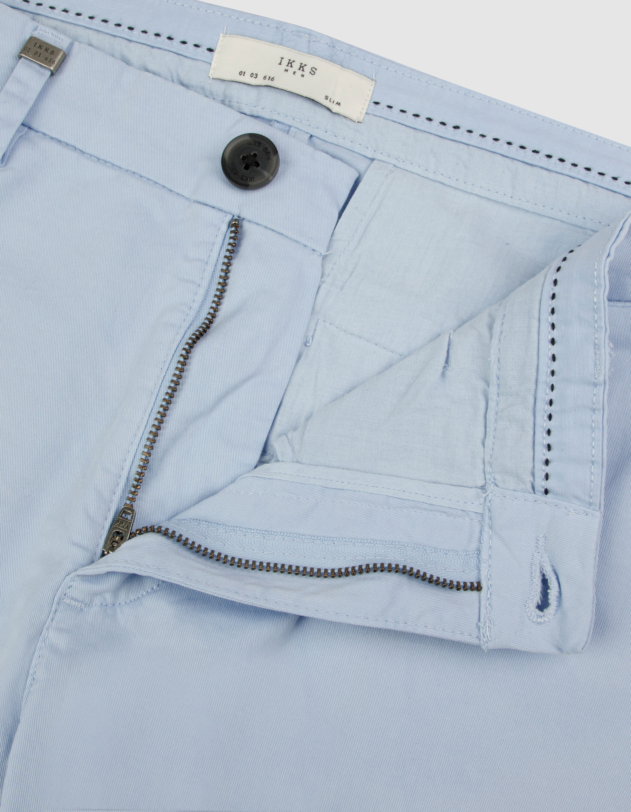 Pantalon chino slim bleu Homme