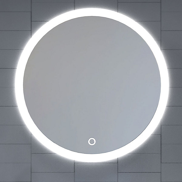 Miroir LED MOO 20W, 80 cm rond, miroir 6000K Kibath