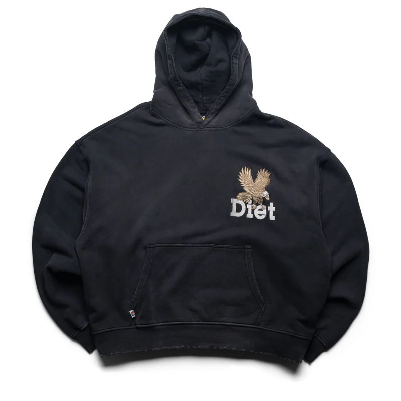 Diet Starts Monday Winged Eagle Hoodie - Vintage Black