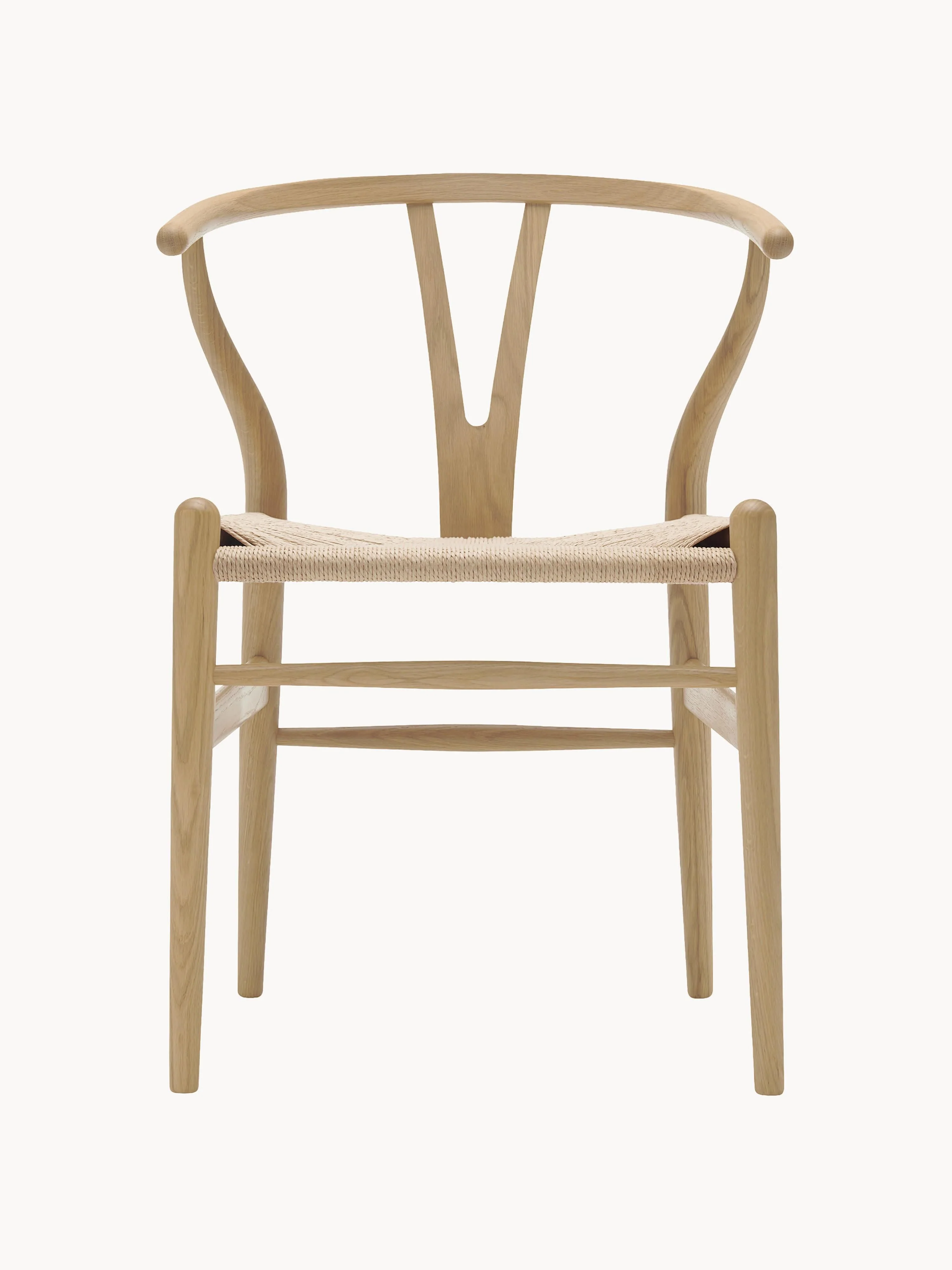 Holzstuhl CH24 Wishbone mit handgeflochtener Sitzfläche