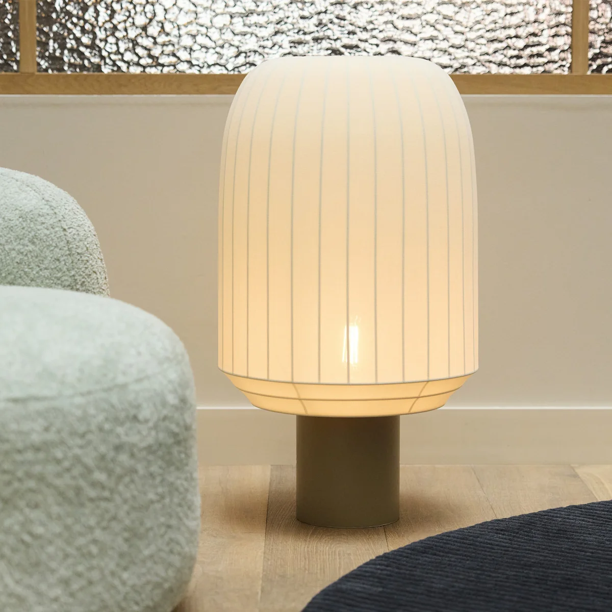 Northern - Tradition Bodenleuchte, Ø 39 cm / H 70 cm, off-white / graubeige