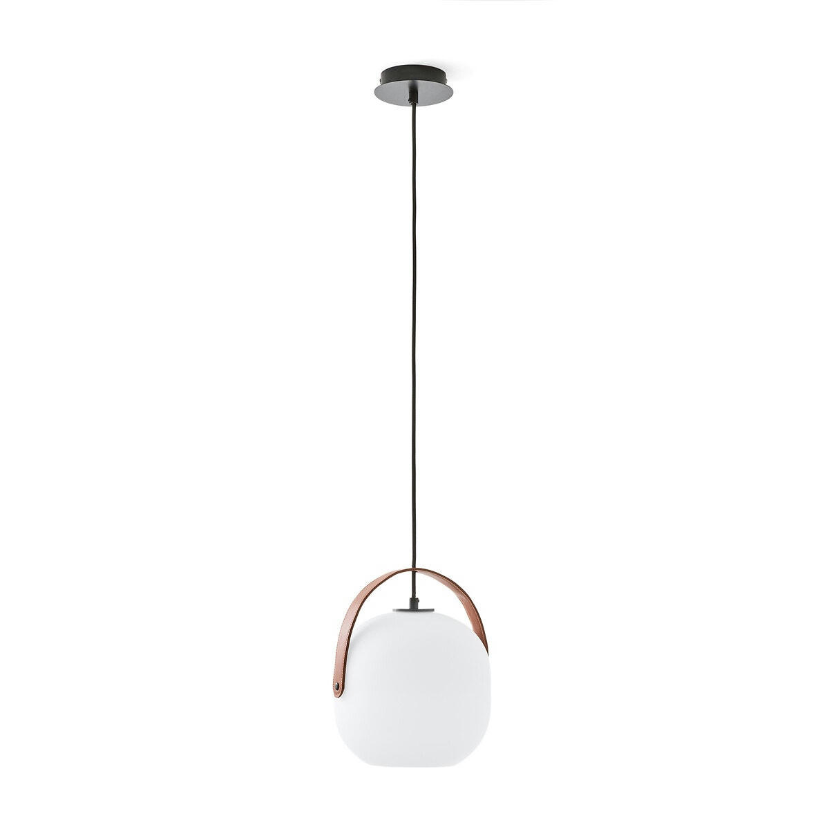 Suspension en verre opaline Ø23 cm, Kasito
