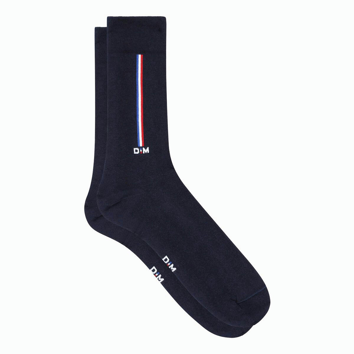 Paire de chaussettes hautes coton peigné drapeau