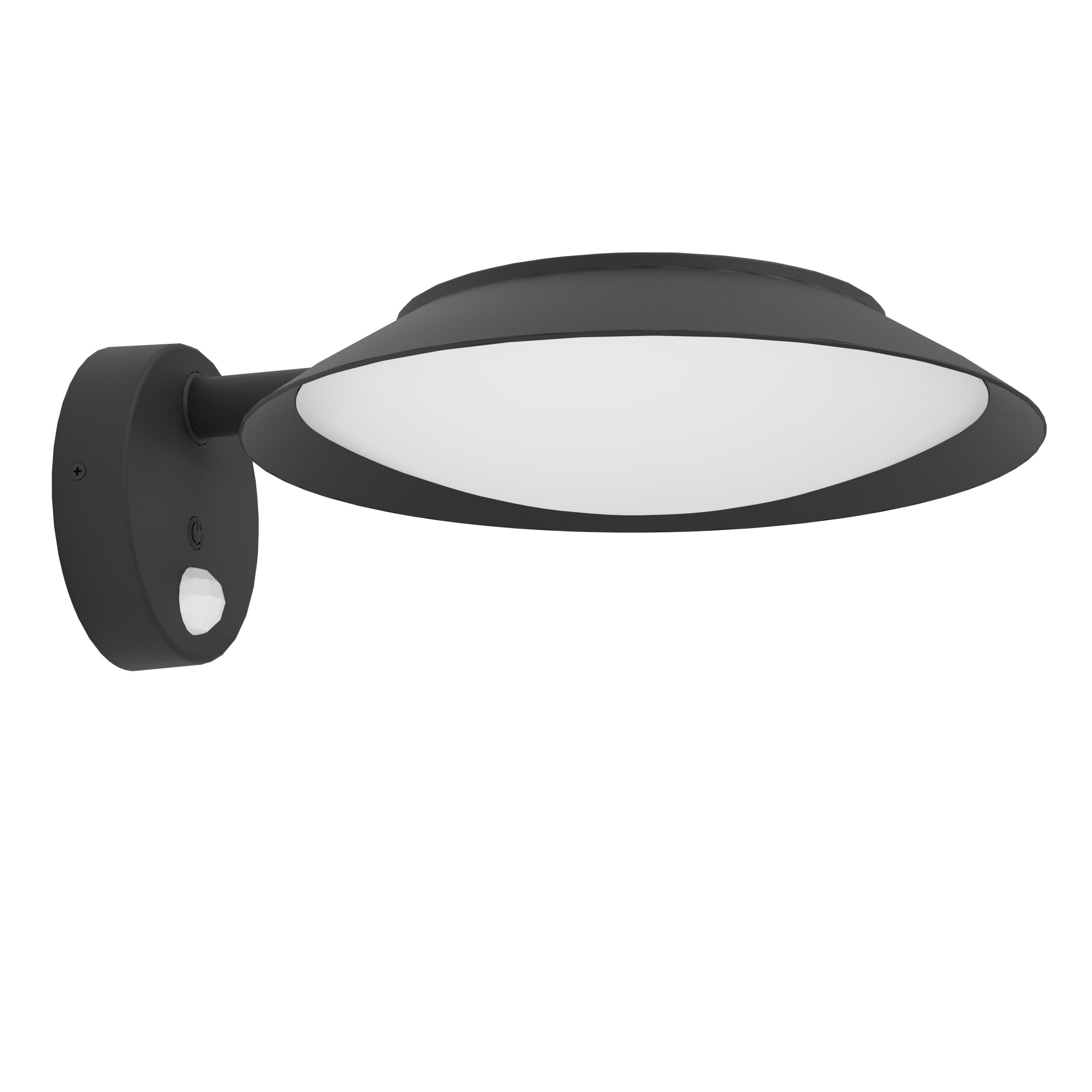 EGLO solar wandlamp buiten Cerrisi - led - 25 cm - zwart/wit
