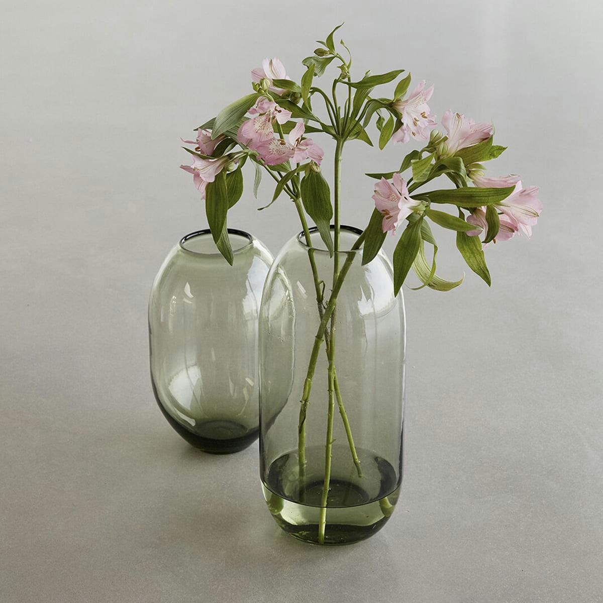 MOSS - Vase en verre vert (x2)