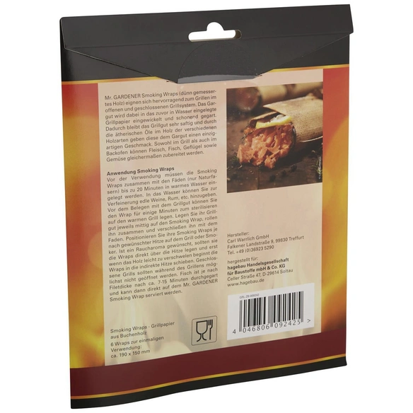 Smoking Wraps, Buchenholz, 6 Stk.