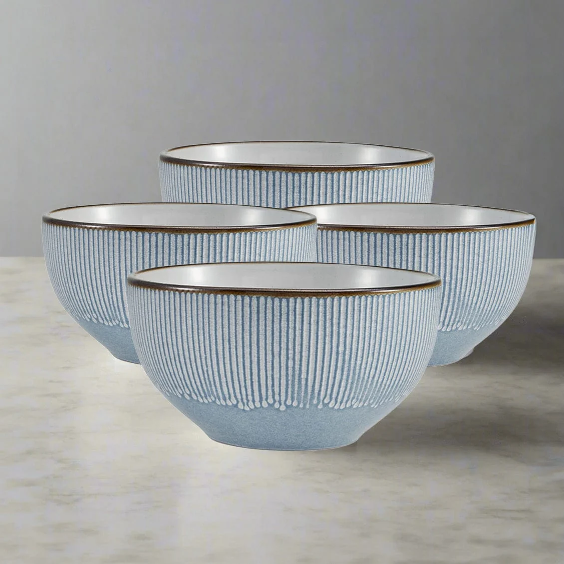 Arlie Blue Set of 4 Soup Cereal Bowls