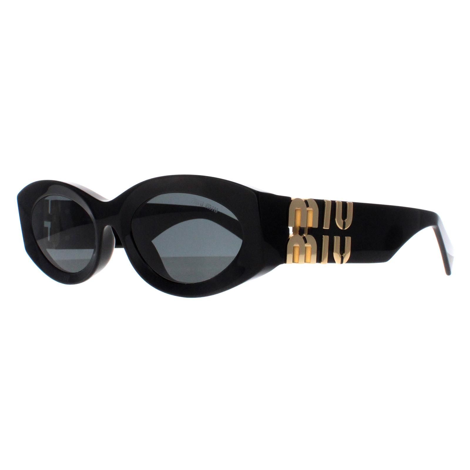 Miu Miu Oval Black Dark Grey MU11WS