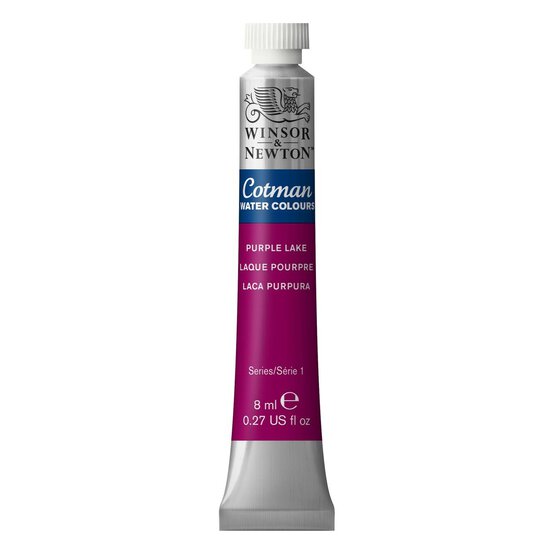 Winsor & Newton Cotman Purple Lake Watercolour Tube 8ml (544)