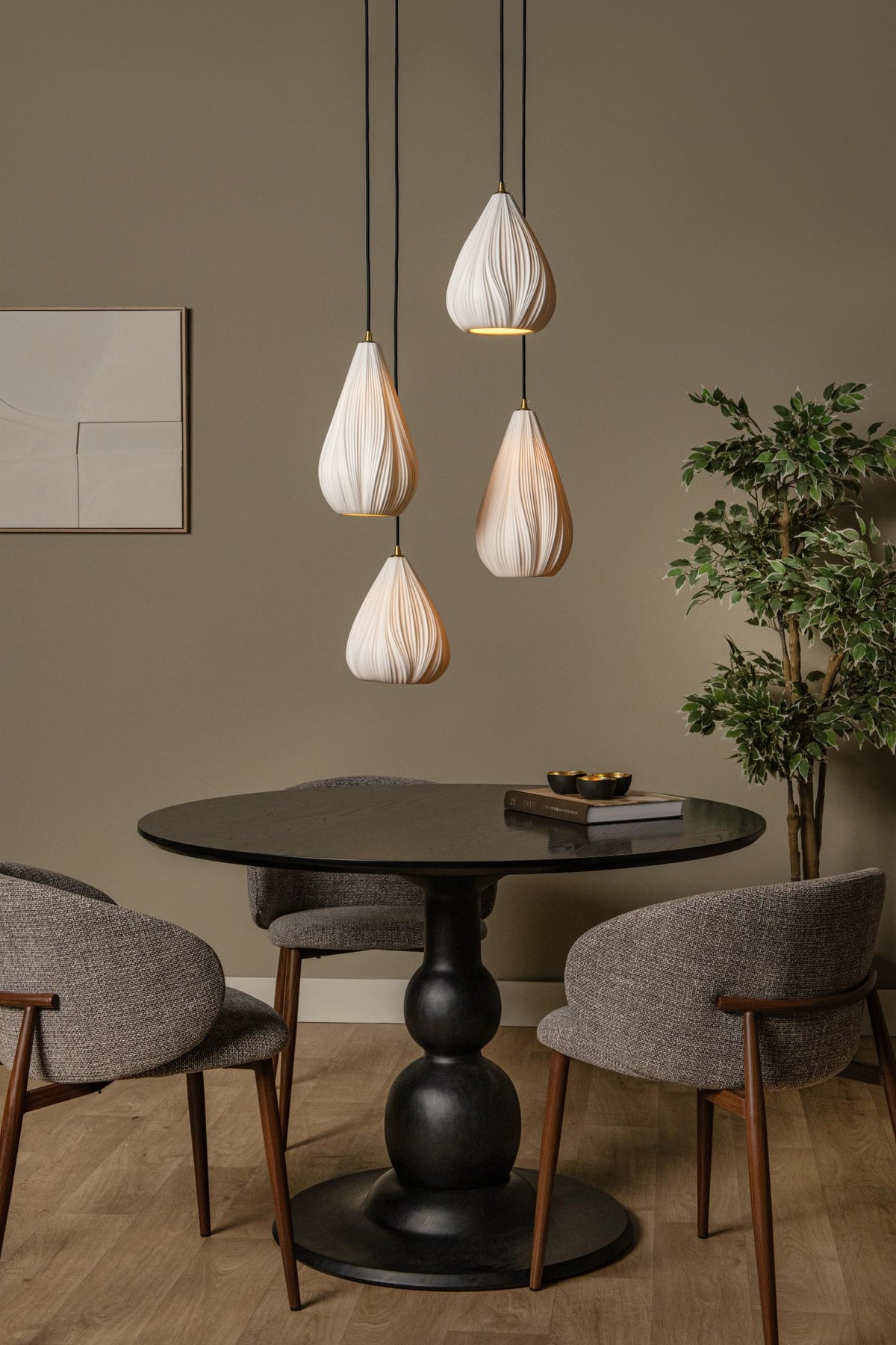 Lucide hanglamp CINZIA - 4xE27 - Wit