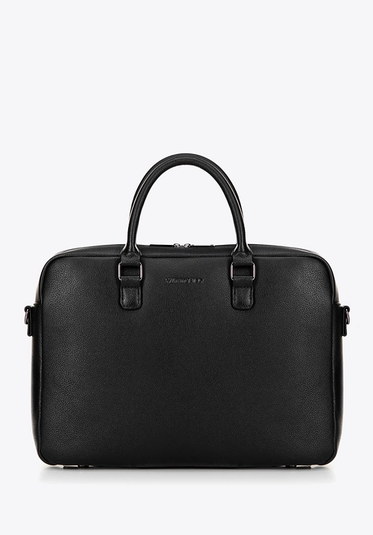 Torba na laptopa 16" z imitacji skóry czarna
