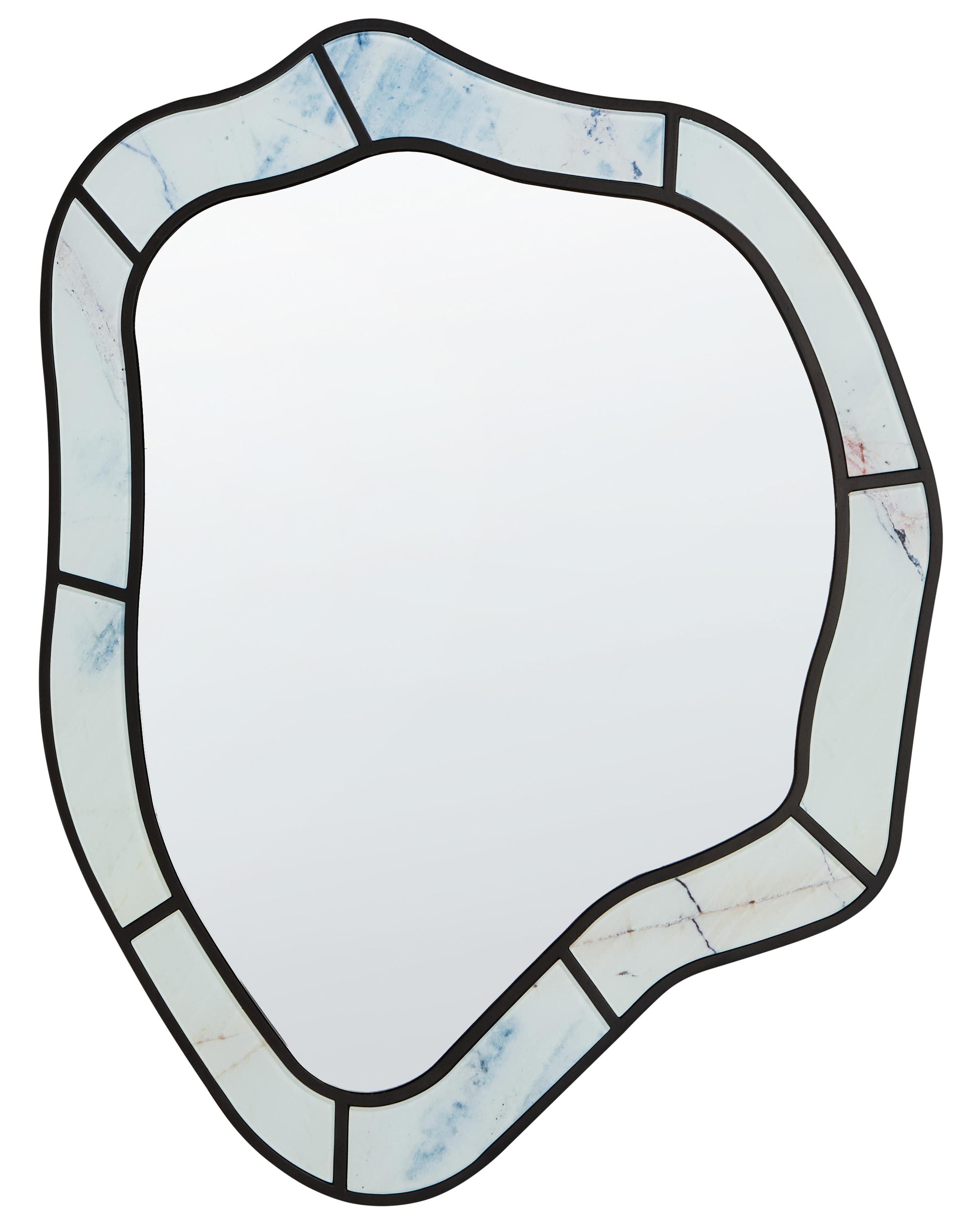 Wall Mirror LIVERDUN 64 cm 86 cm Light Blue