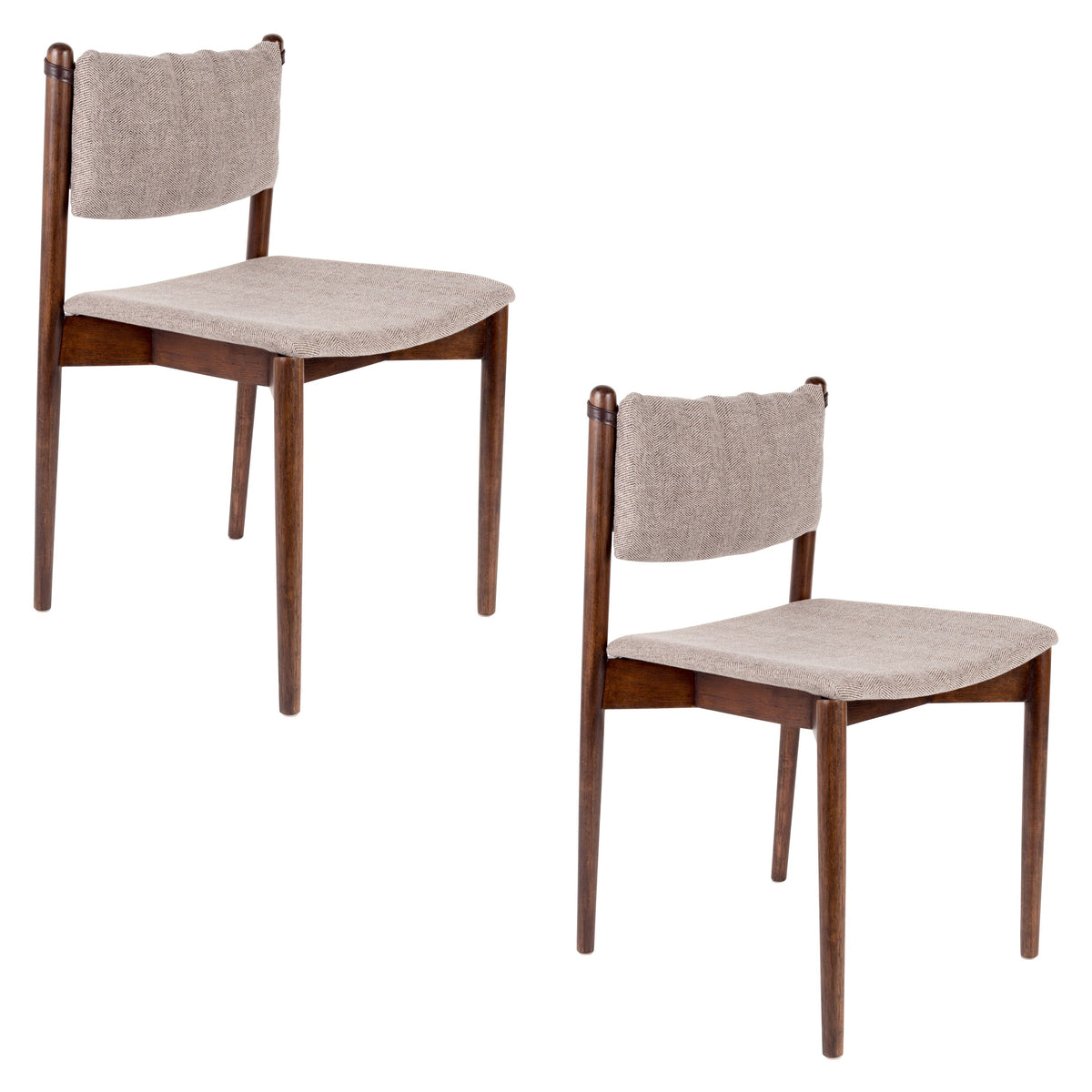 Dutchbone Torrance Eetkamerstoelen Bruin - Set van 2