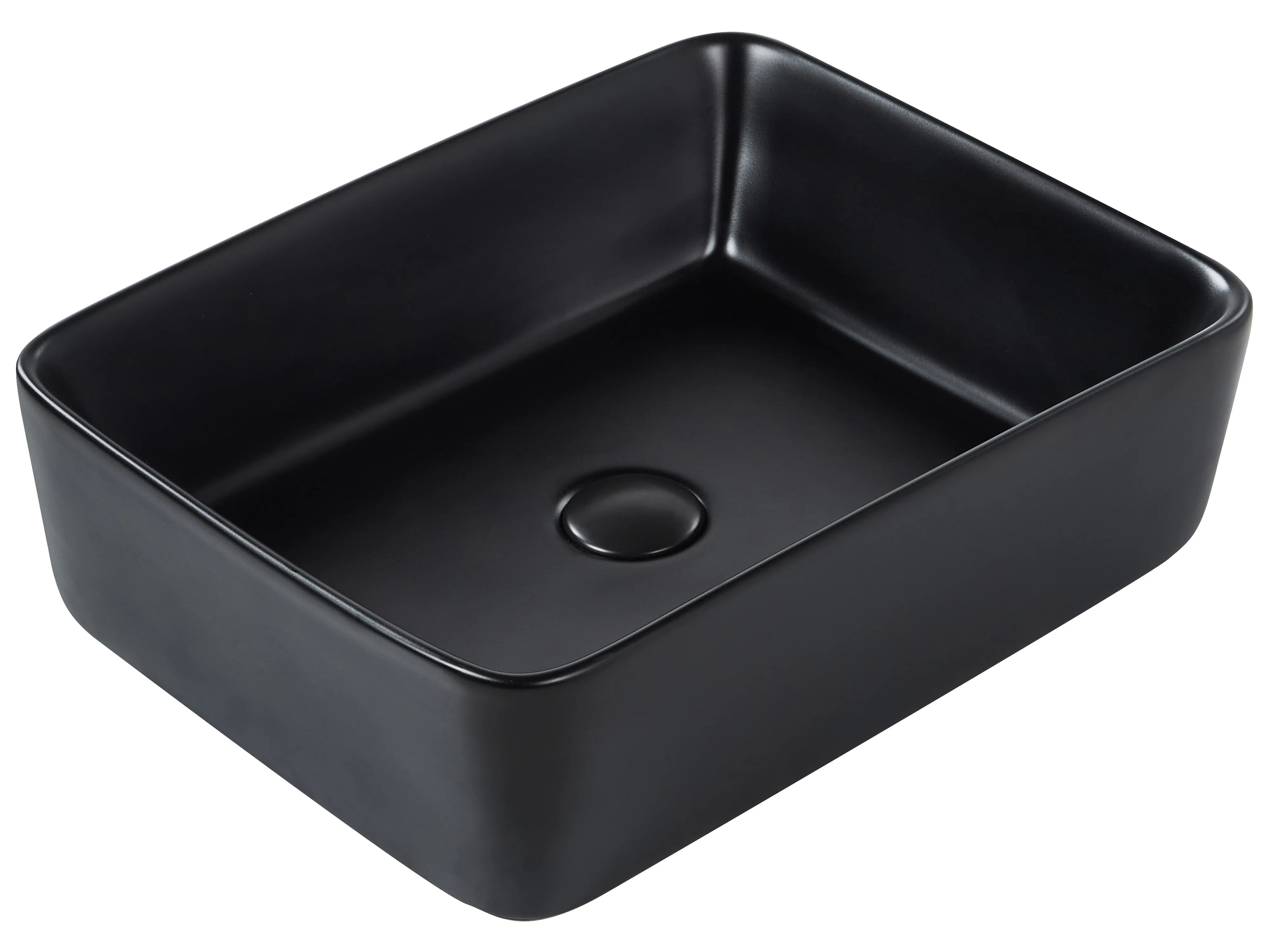 Countertop Basin TRAVESIA 490 x 380 mm Ceramic Black