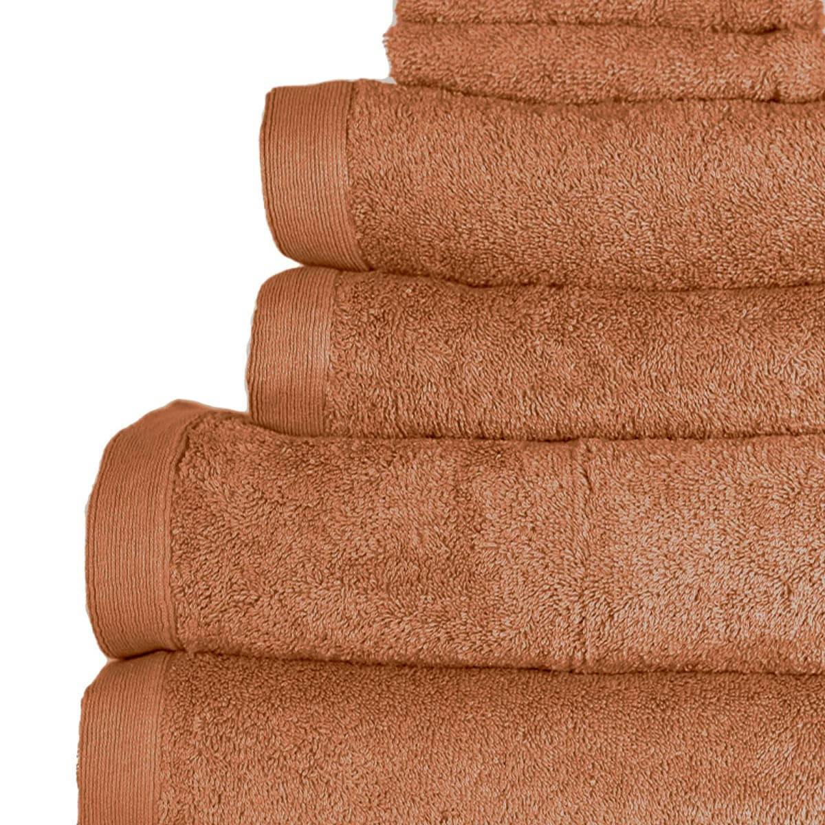 STUDIO - Ensemble de bain 6 pièces en coton Brique